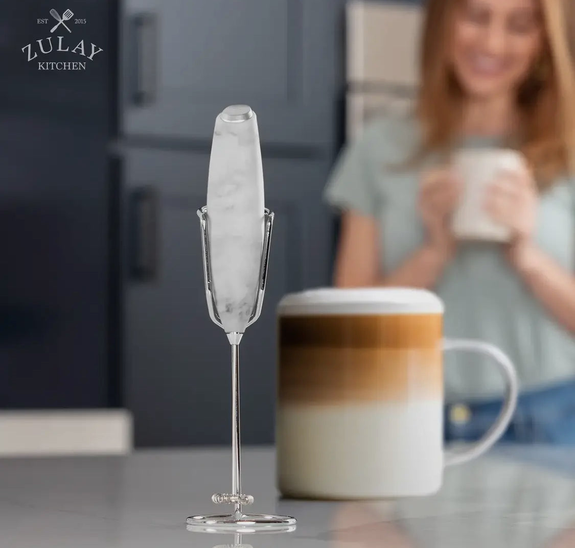 Powerful Handheld Milk Frother with upgraded stand