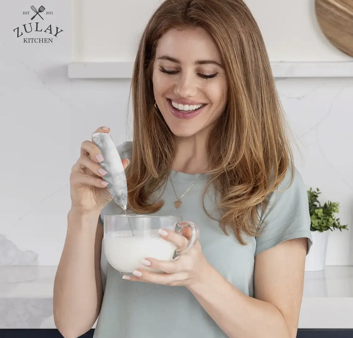 Powerful Handheld Milk Frother with upgraded stand