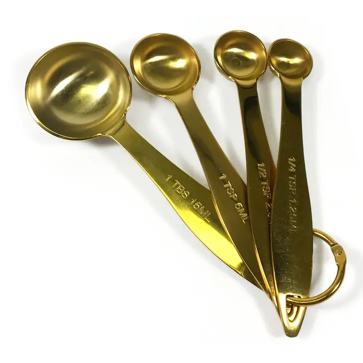 MEASURING SPOONS 4/ST Gold