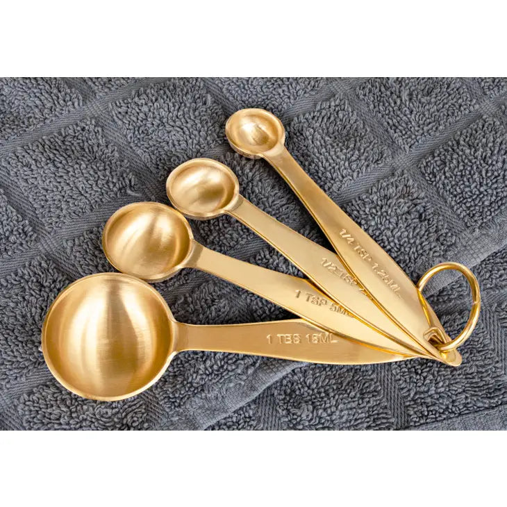 MEASURING SPOONS 4/ST Gold