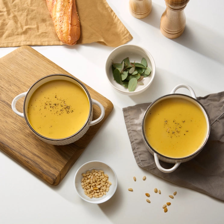 Kook Ceramic Soup Bowls with Handles Set of 4