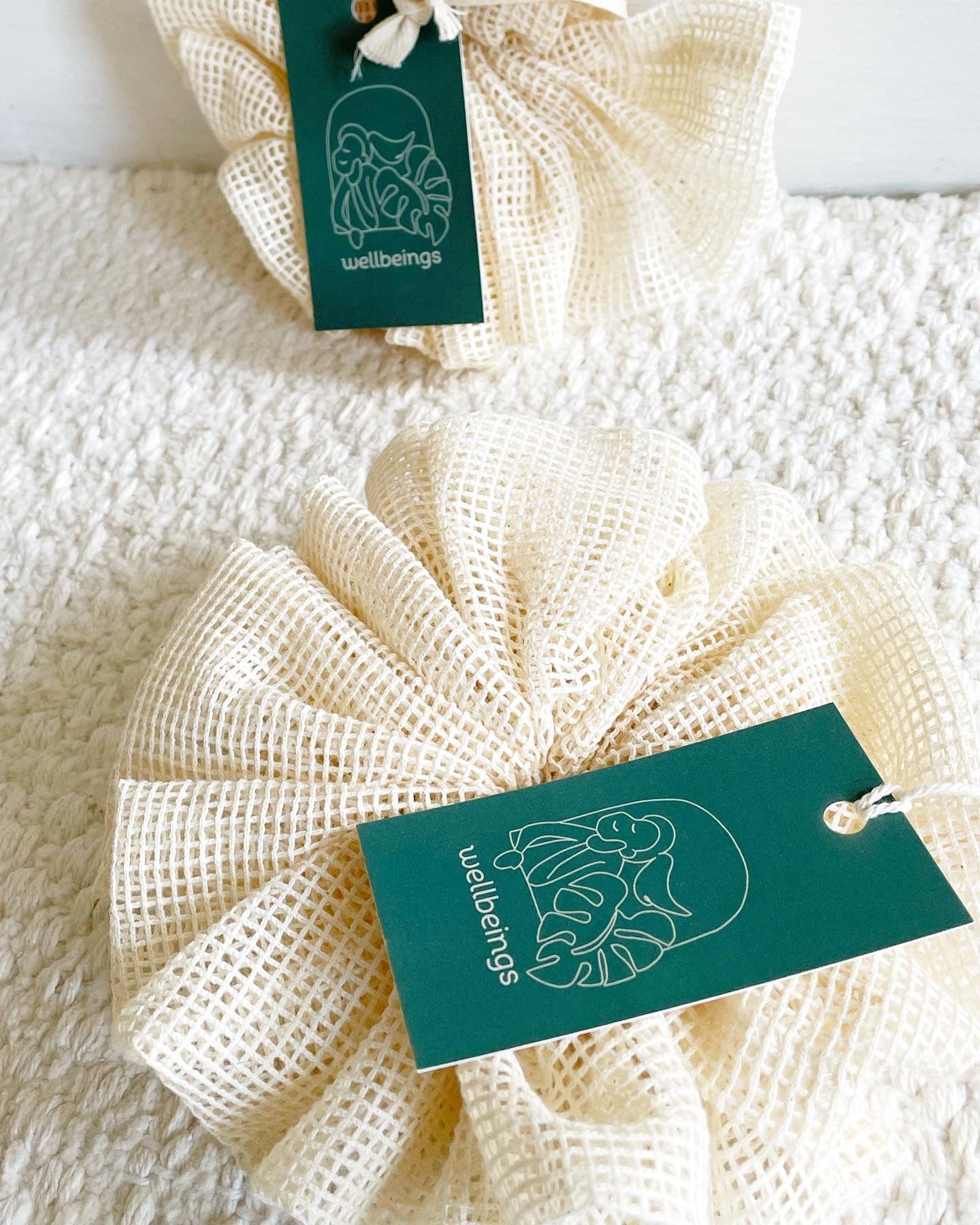 ORGANIC COTTON SHOWER POUF