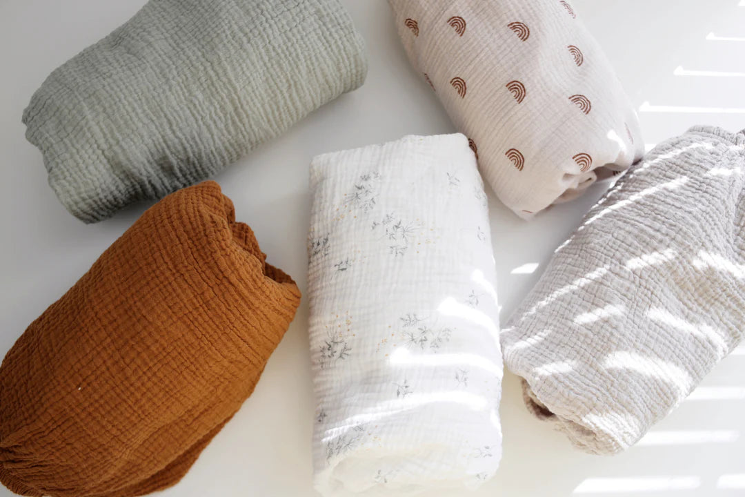 MUSLIN CRIB SHEETS