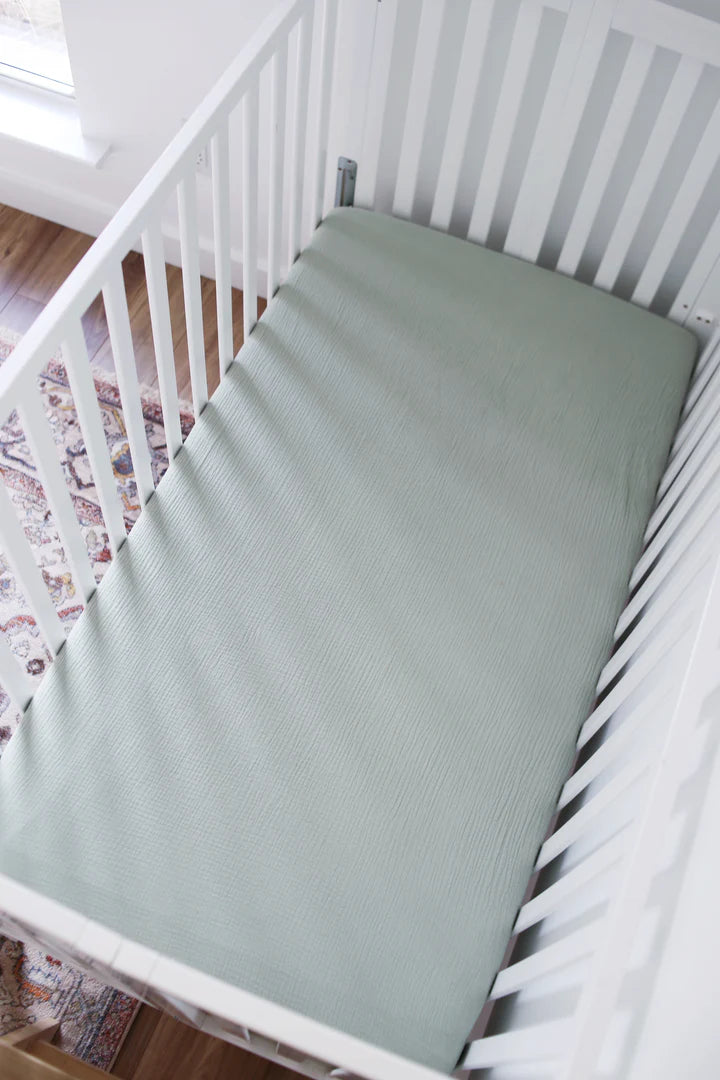 MUSLIN CRIB SHEETS