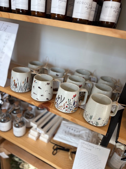 STONEWARE MUGS