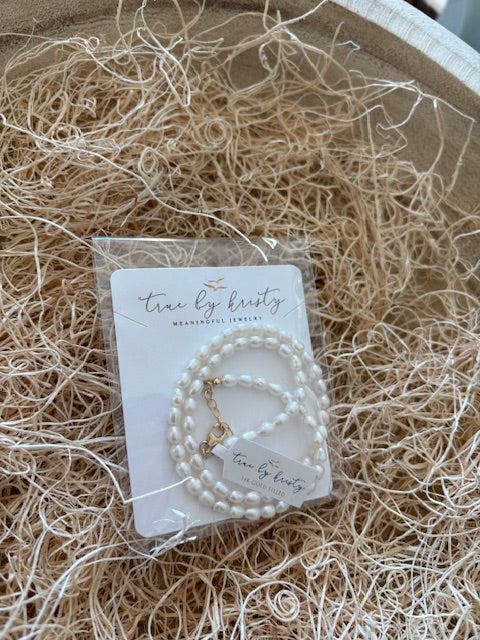 Sea Isle Freshwater Rice Pearl Beaded Necklace