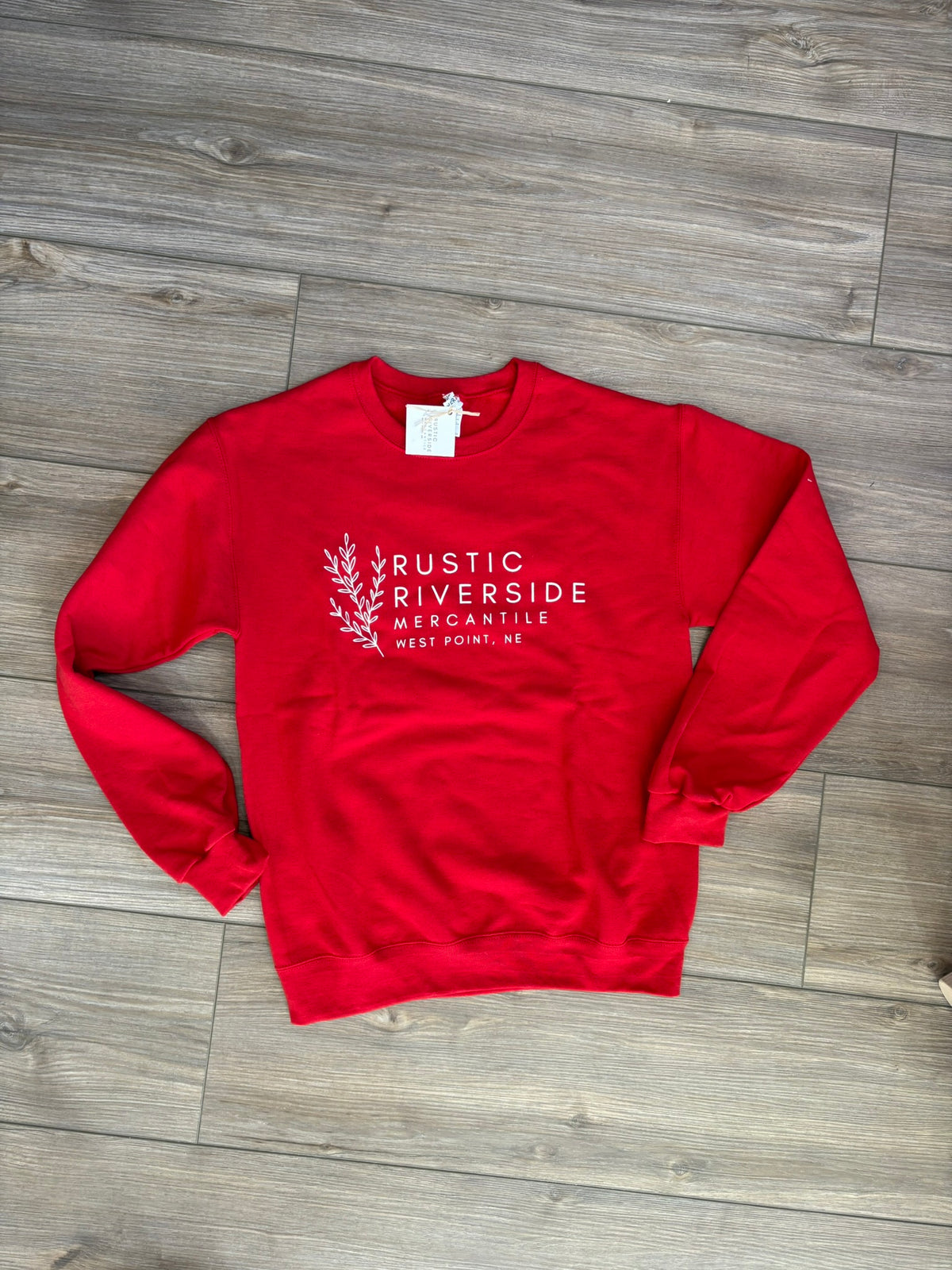 Rustic Riverside Mercantile LOGO crewneck sweatshirts