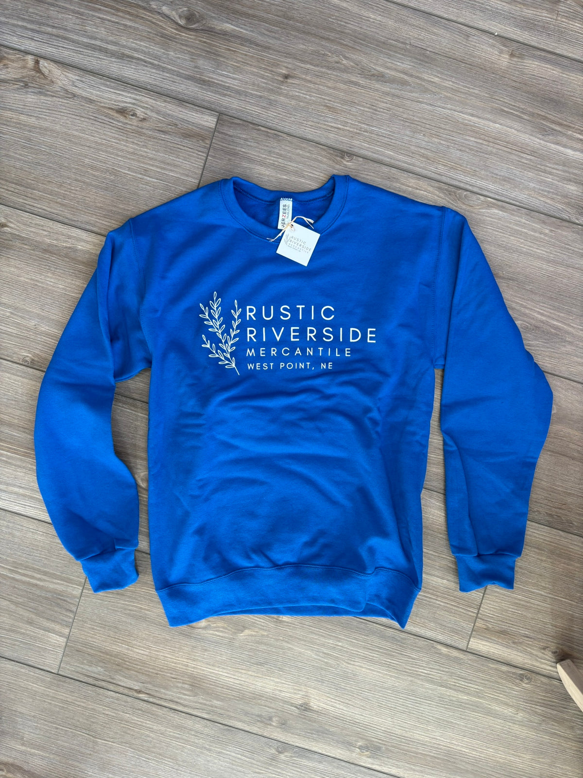 Rustic Riverside Mercantile LOGO crewneck sweatshirts