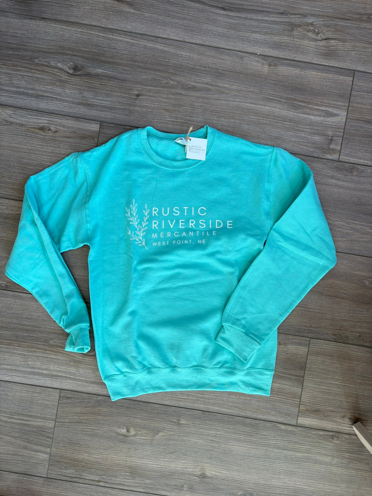 Rustic Riverside Mercantile LOGO crewneck sweatshirts