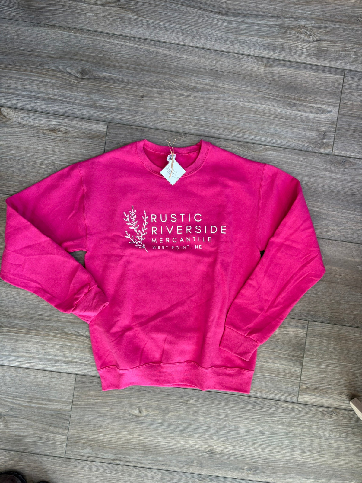 Rustic Riverside Mercantile LOGO crewneck sweatshirts