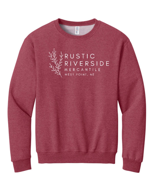 Rustic Riverside Mercantile LOGO crewneck sweatshirts
